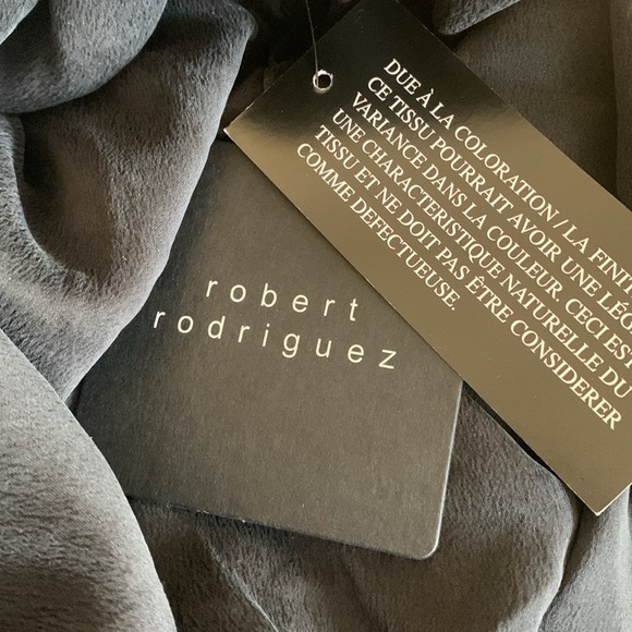 SZ 6 Robert Rodriguez Black/Gold Beaded Sleeveless Asymmetrical Dress - Picture 6 of 6